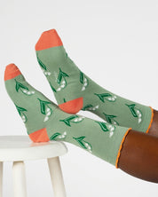 birth flower bamboo socks lily