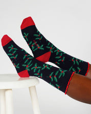 birth flower bamboo socks holly