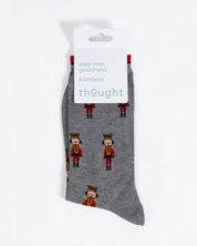 christmas nutcracker bamboo socks navy