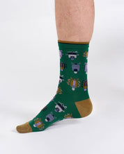 scooter bamboo crew socks green