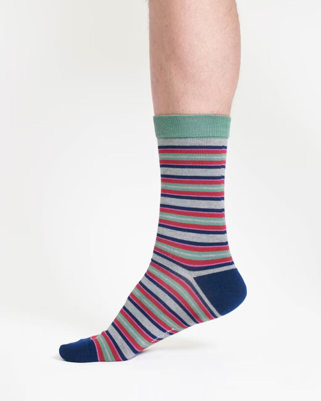 variegated bamboo multi stripe socks burgundy green