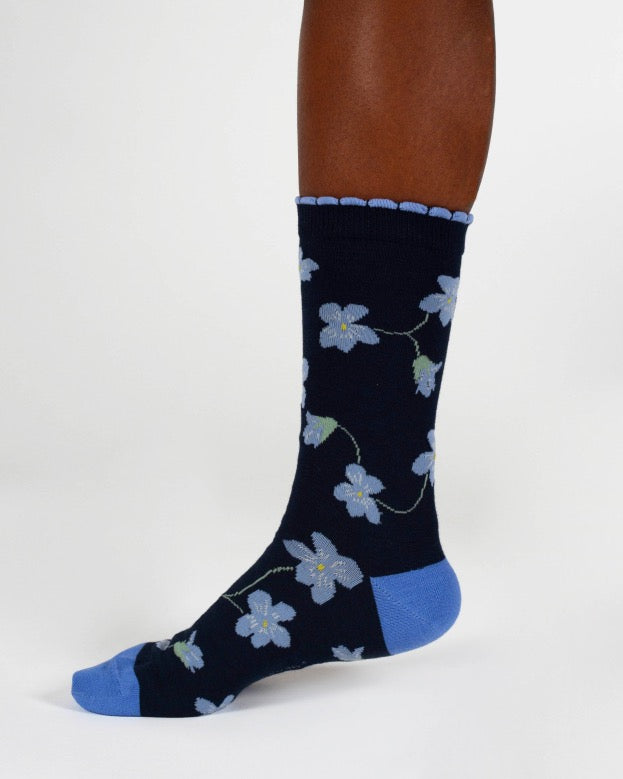 birth flower bamboo socks violet