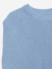 august rib wool navy sweater