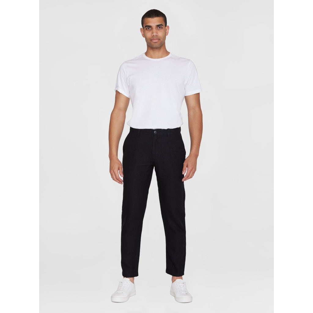 chuck regular linen pants black jet