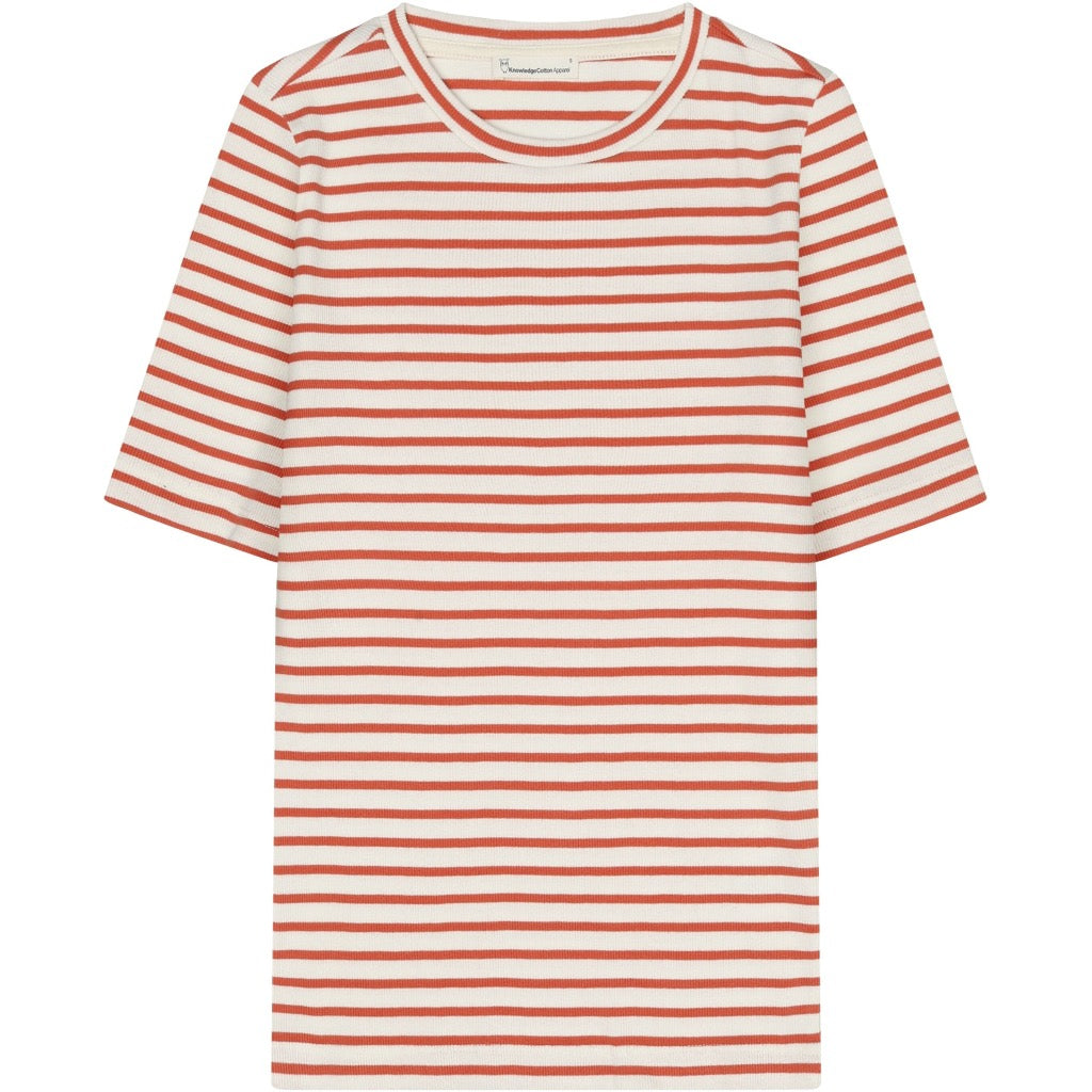 striped rib t-shirt red stripe