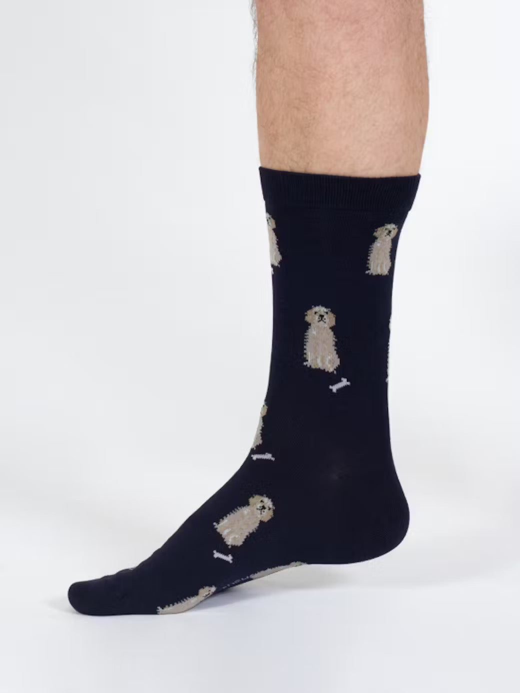 doggy bamboo crew socks navy