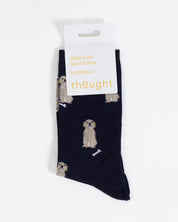 doggy bamboo crew socks navy