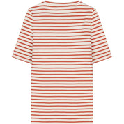 striped rib t-shirt red stripe