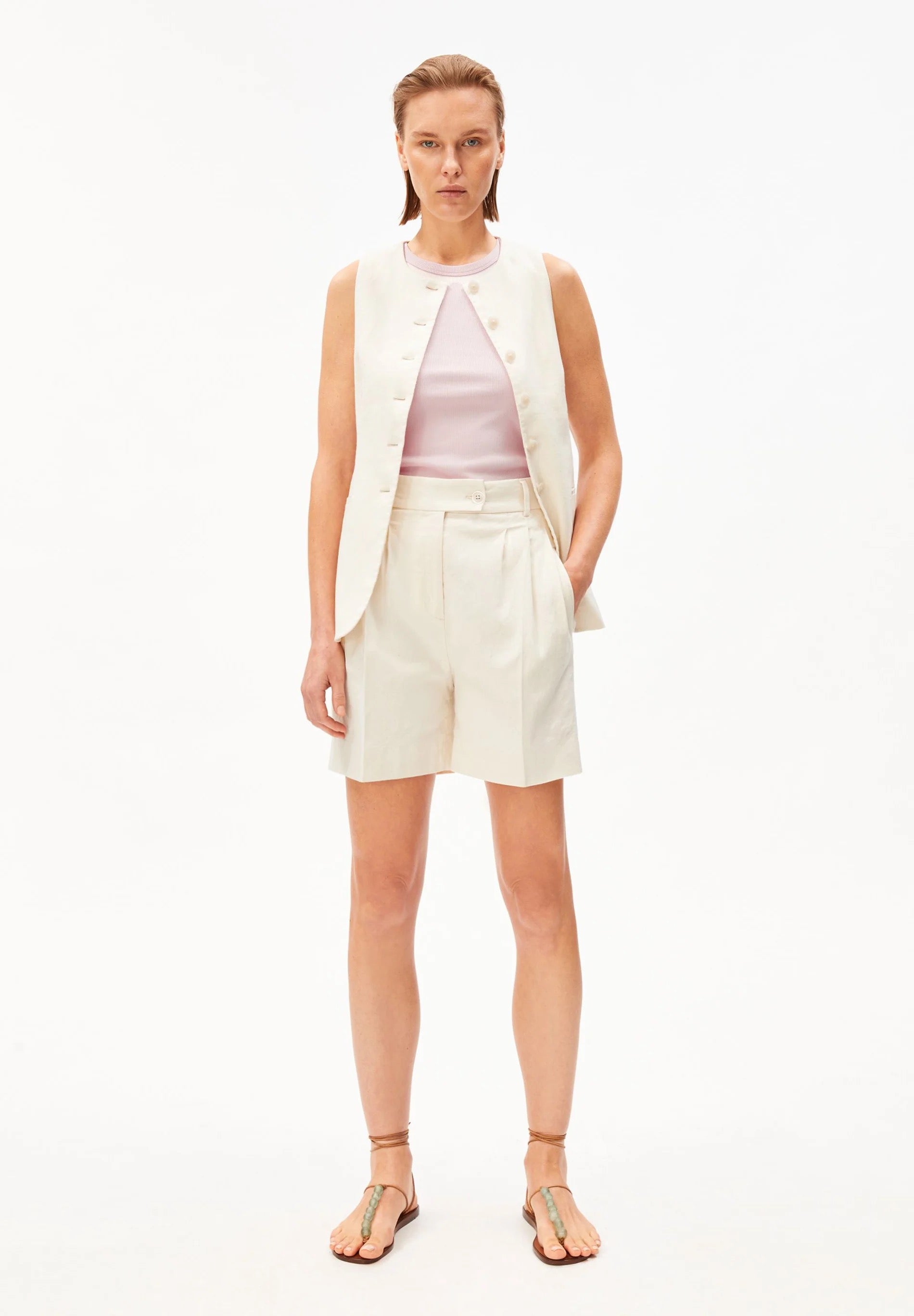 linen blend kaayua short undyed