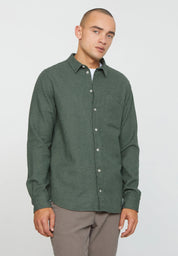 hemd bamboo deep green