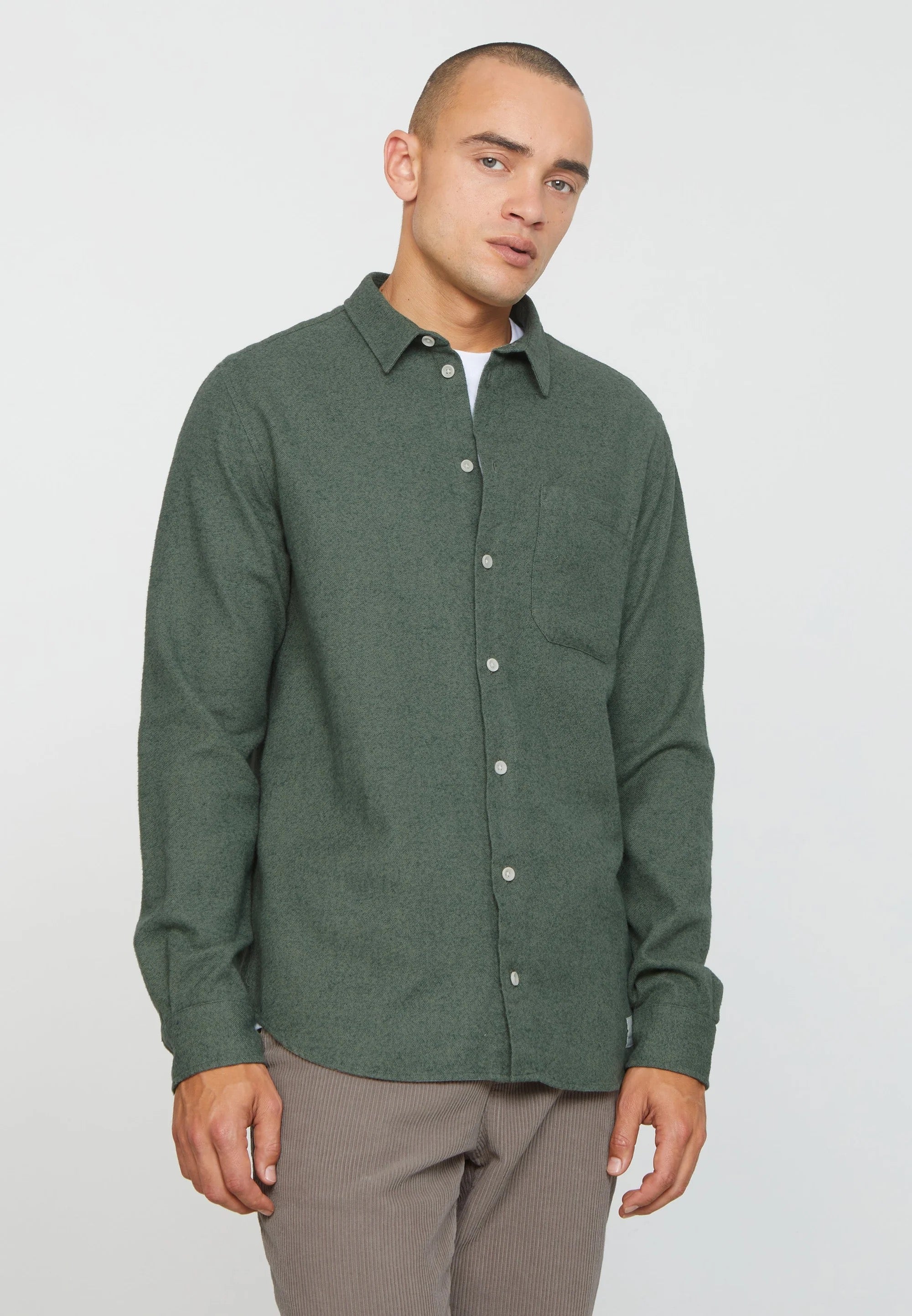 hemd bamboo deep green