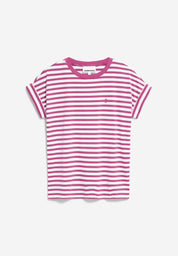 t-shirt idaara striped crushed berry