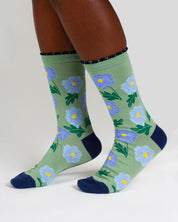 birth flower bamboo socks chrysanthemum