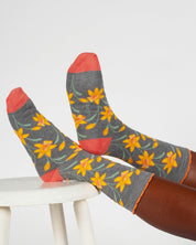 birth flower bamboo socks daffodil