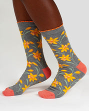 birth flower bamboo socks daffodil