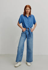 bluse ocra electric blue
