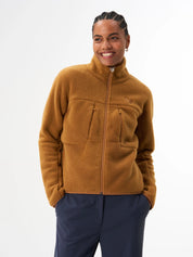 fleece jacket women ginger biscuit