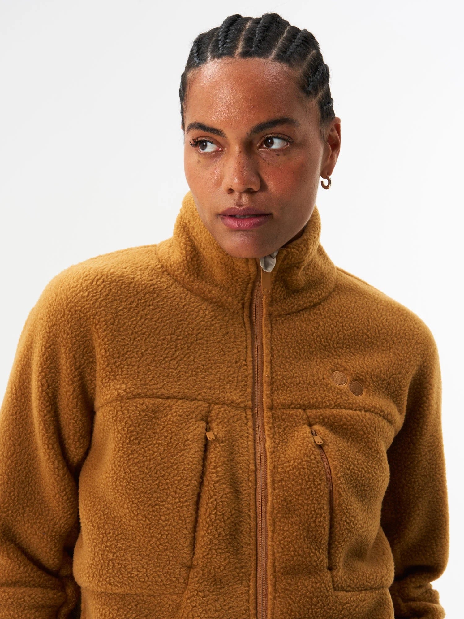 fleece jacket women ginger biscuit