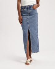 coda denim skirt mine blue