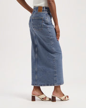 coda denim skirt mine blue