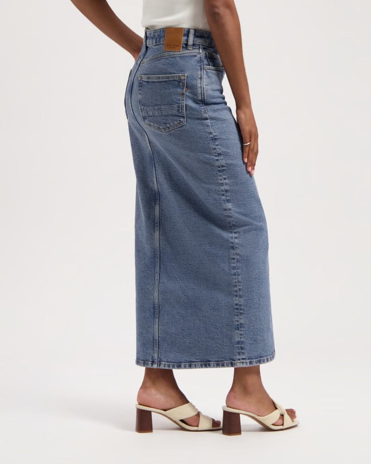 coda denim skirt mine blue