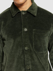 stretched 8-wales corduroy overshirt forrest night