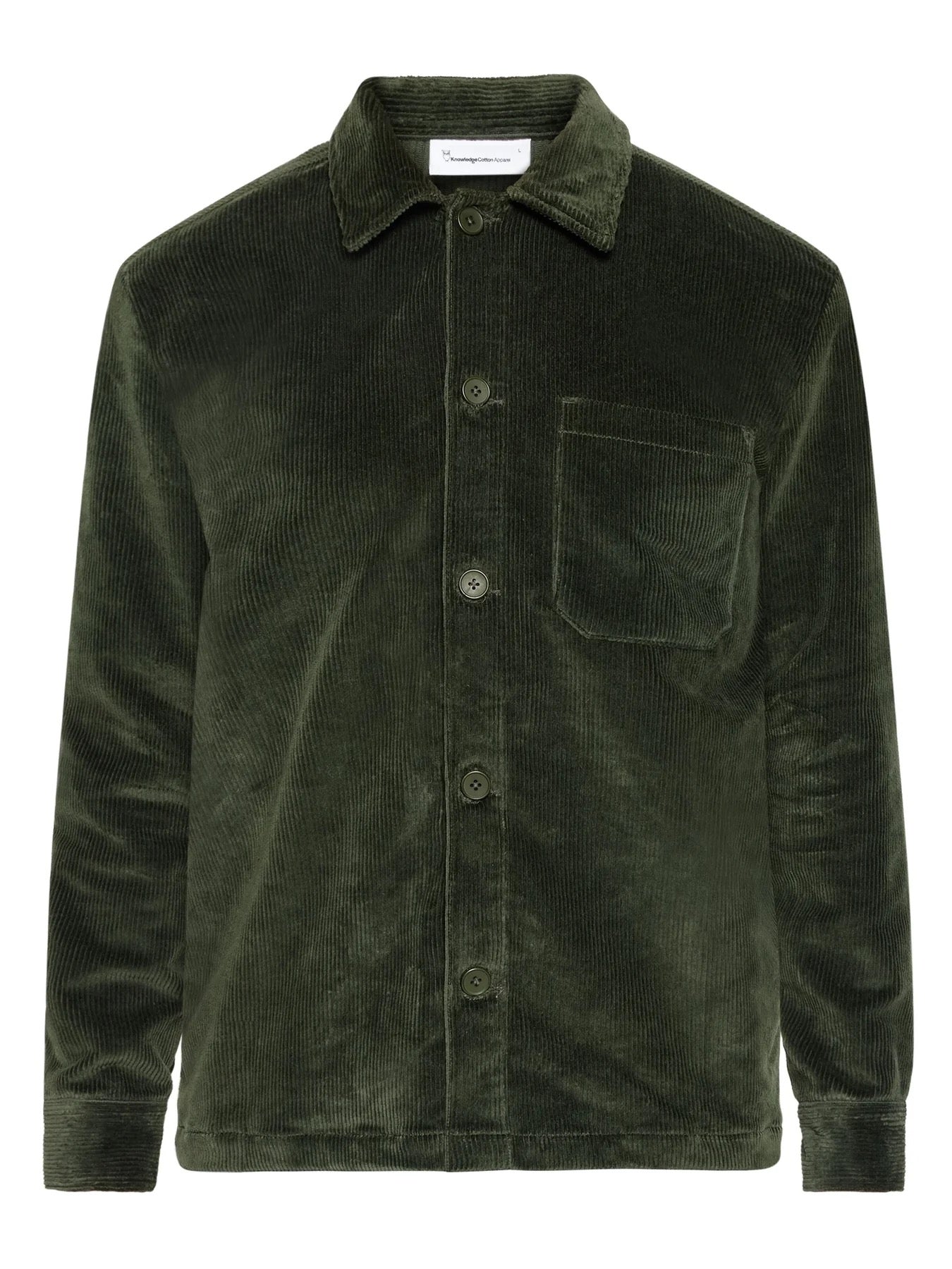 stretched 8-wales corduroy overshirt forrest night