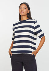 t-shirt azolla stripes dark navy