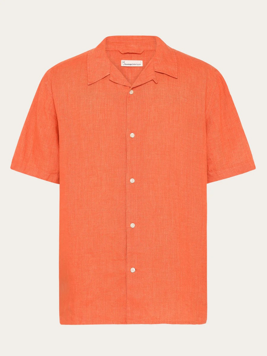 box short sleeve linen shirt langoustino