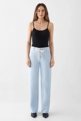jeans dew flared - french pocket - bright blue