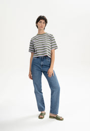 cropped t-shirt desna stripes thymian/krokus