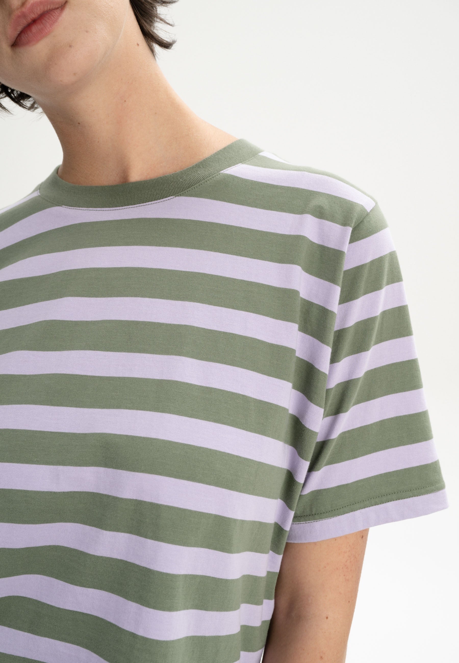 cropped t-shirt desna stripes thymian/krokus