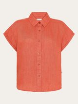 aster fold up short sleeve linen shirt langoustino