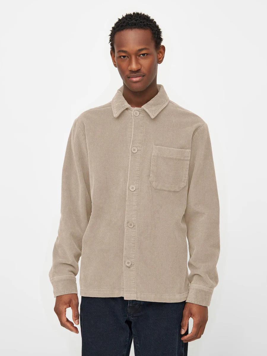 stretched 8-wales corduroy overshirt light feather gray