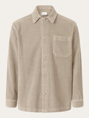 stretched 8-wales corduroy overshirt light feather gray