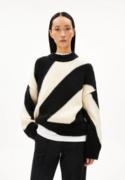 pullover sadnaa stripes oatmilk-black