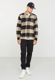 overshirt fern check black