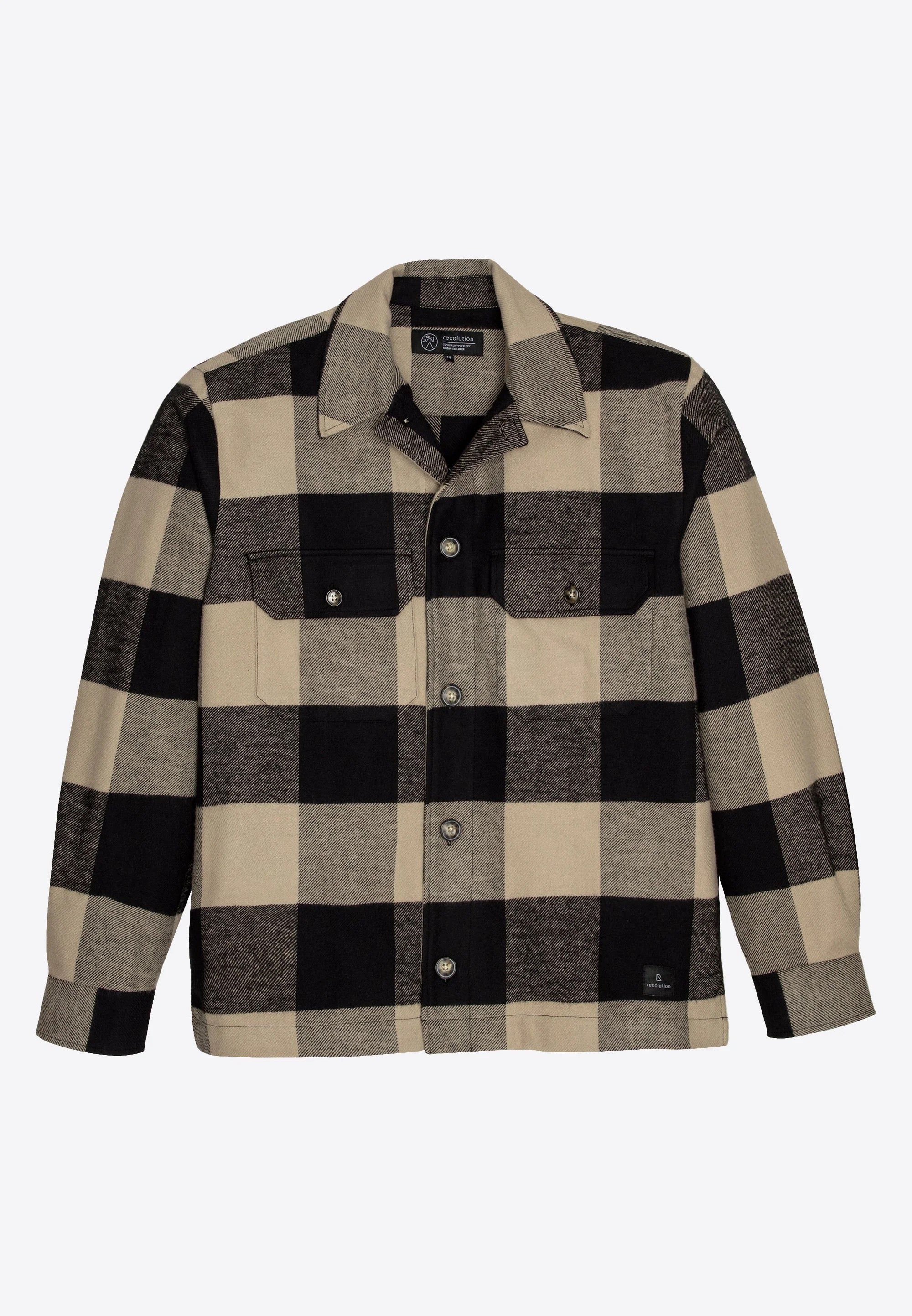 overshirt fern check black