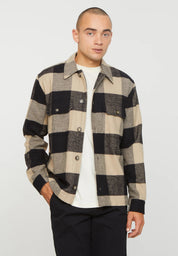 overshirt fern check black