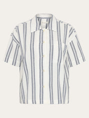 striped short sleeved shirt blue stripe