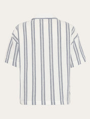 striped short sleeved shirt blue stripe