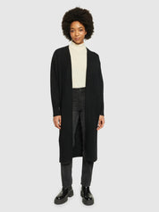 lambswool long cardigan black jet