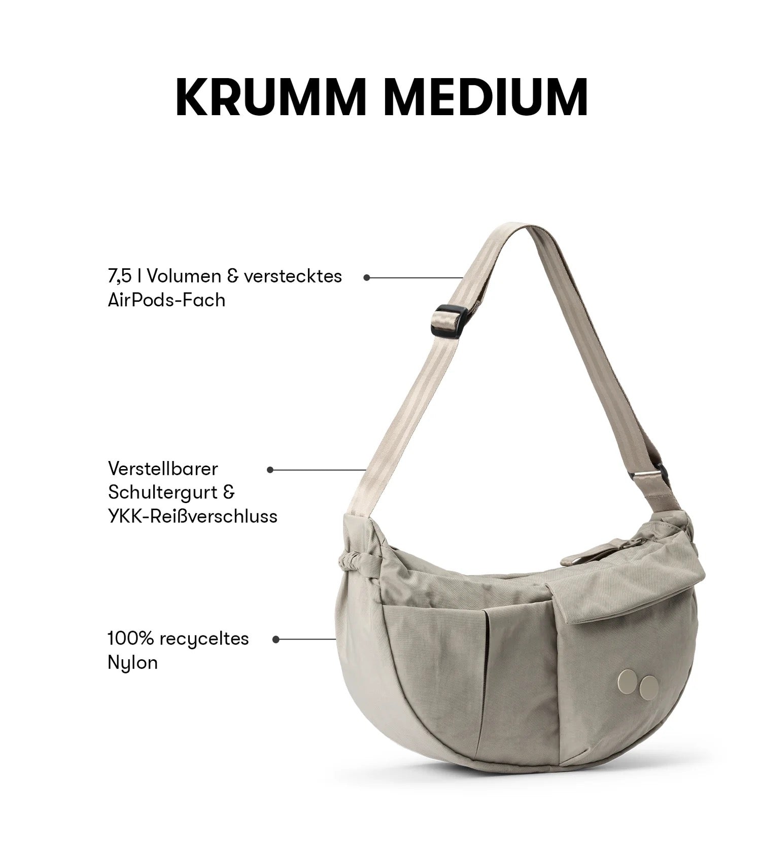 krumm medium crinkle taupe