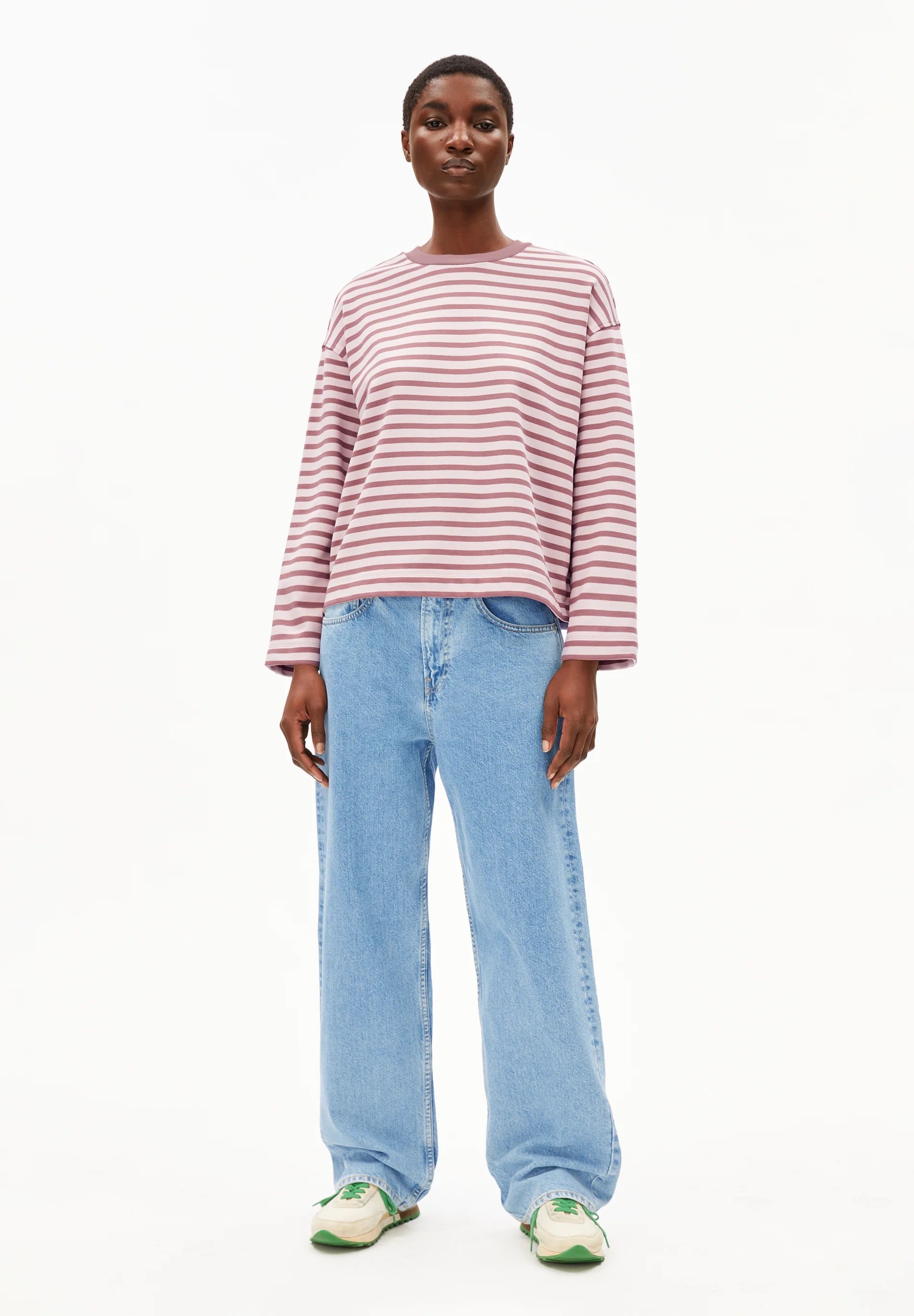 pullover frankaa maarlen stripe ice grape-dark berry