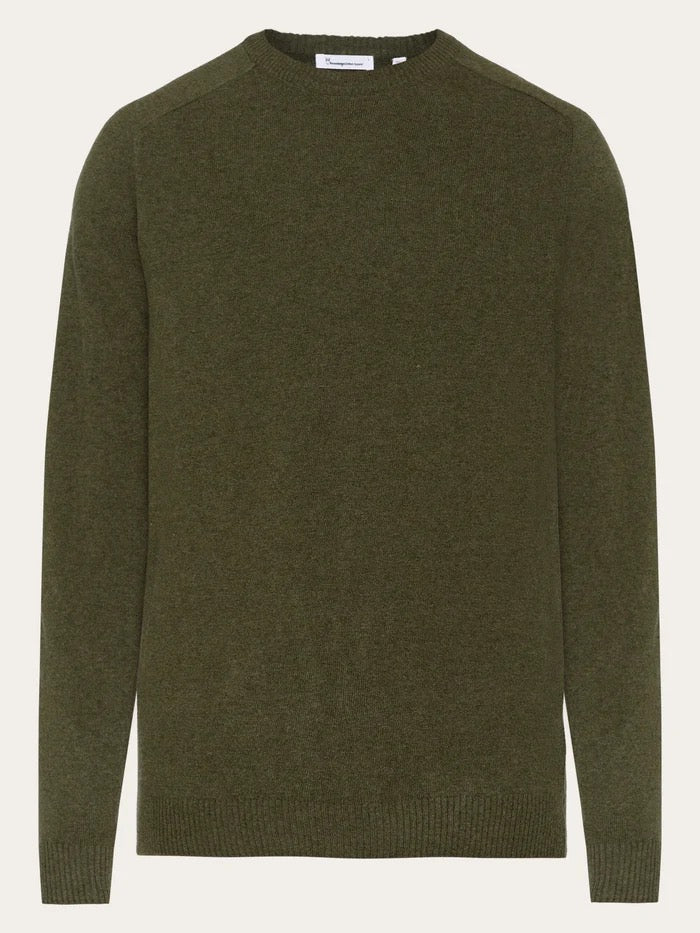 o-neck wool knit forrest night