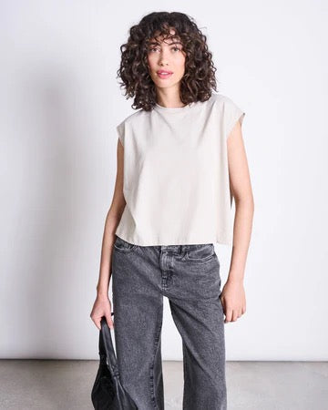 wide leg jeans sunny light grey