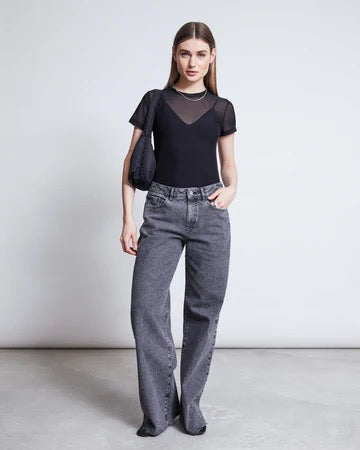 wide leg jeans sunny light grey