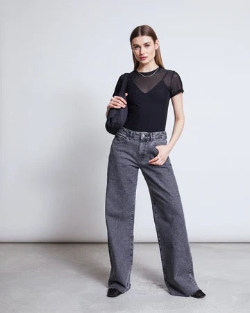 wide leg jeans sunny light grey