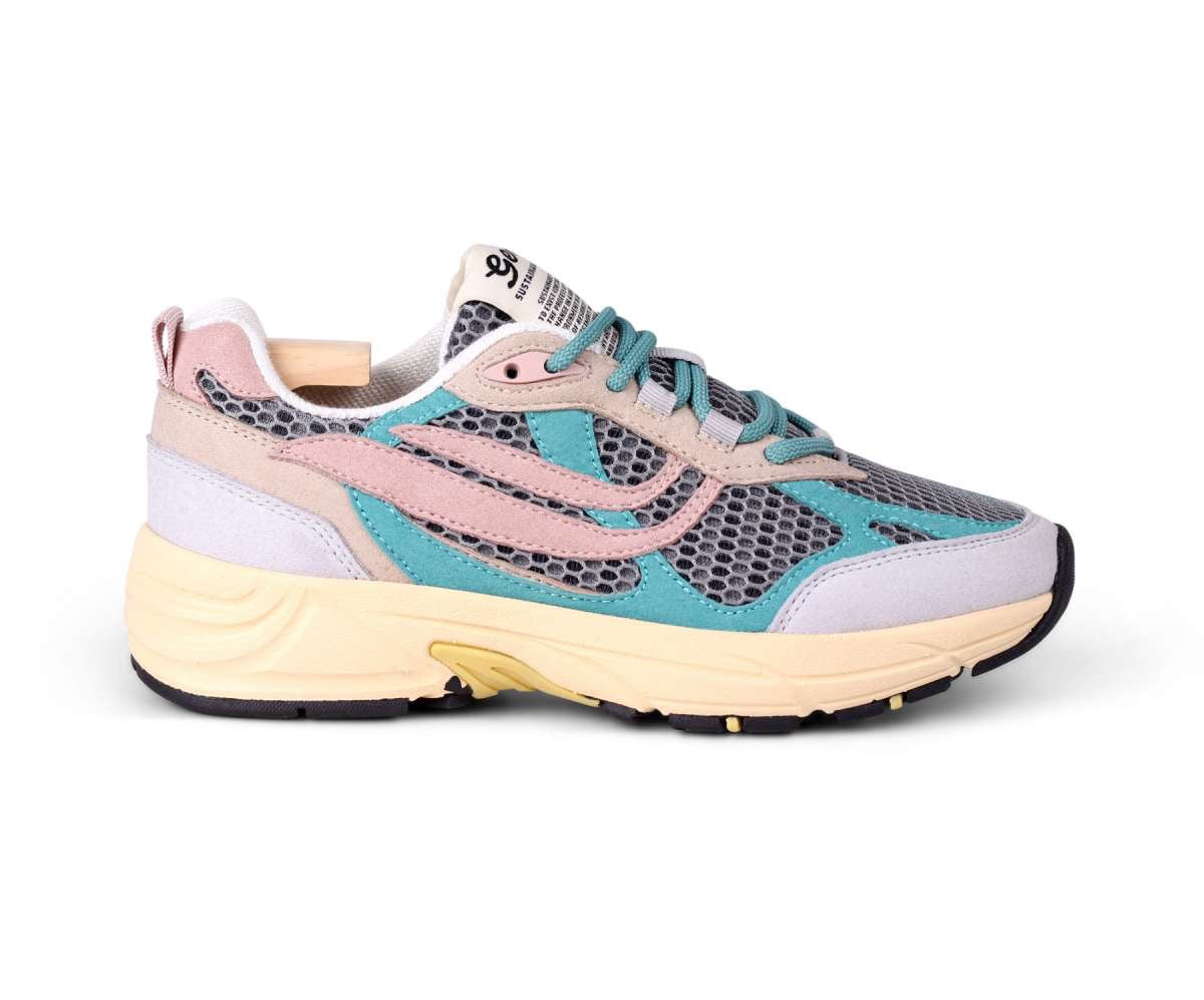 sneaker g-eco '99 multi mesh turquoise/grey/sand/old rose