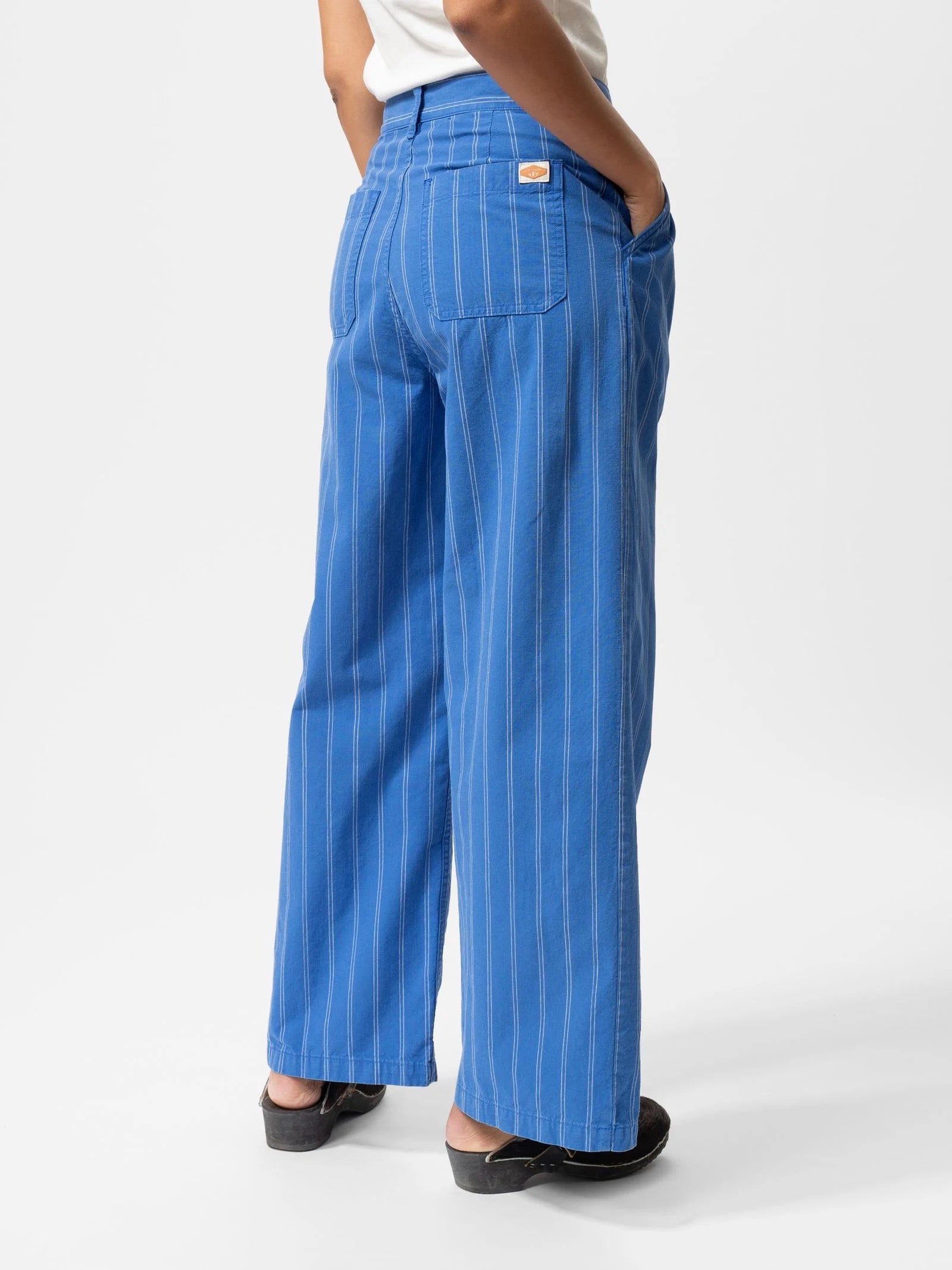 jeans gullan striped workwear pants blue/offwhite